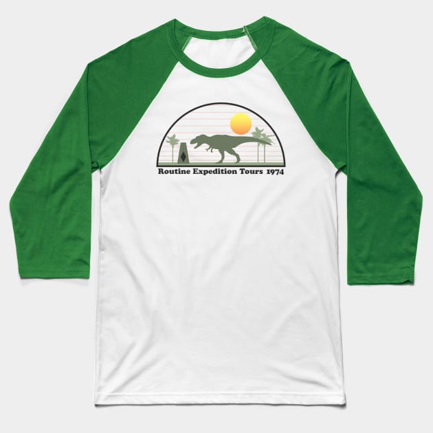 Routine Expedition Tours 1974 Baseball T-Shirt by GloopTrekker